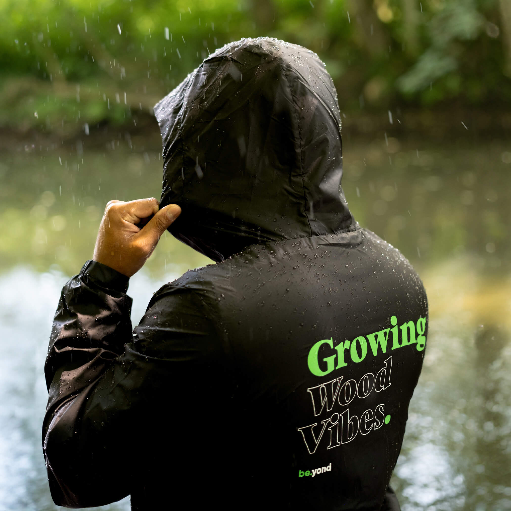 Growing Wood Vibes Rain Jacket